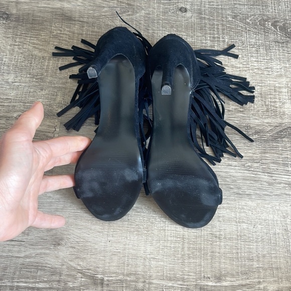 Steve Madden Staarz suede fringe strap heels - Picture 4 of 7